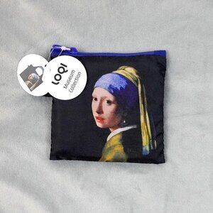 Loqi Museum Collection Girl with a Pearl Earring Packable Tote Bag